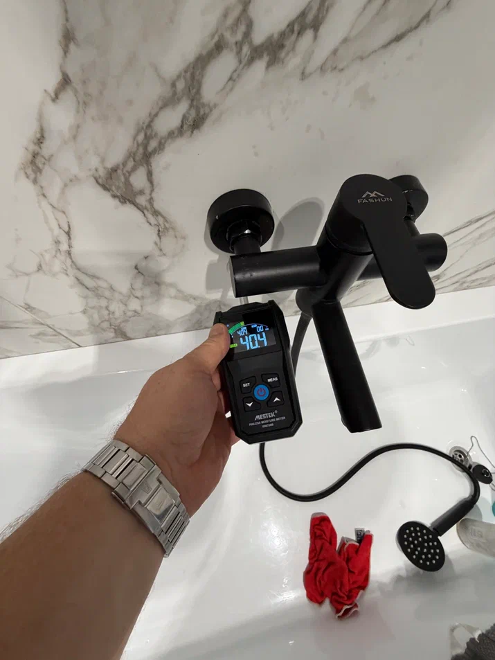 поиск протечки влагомером